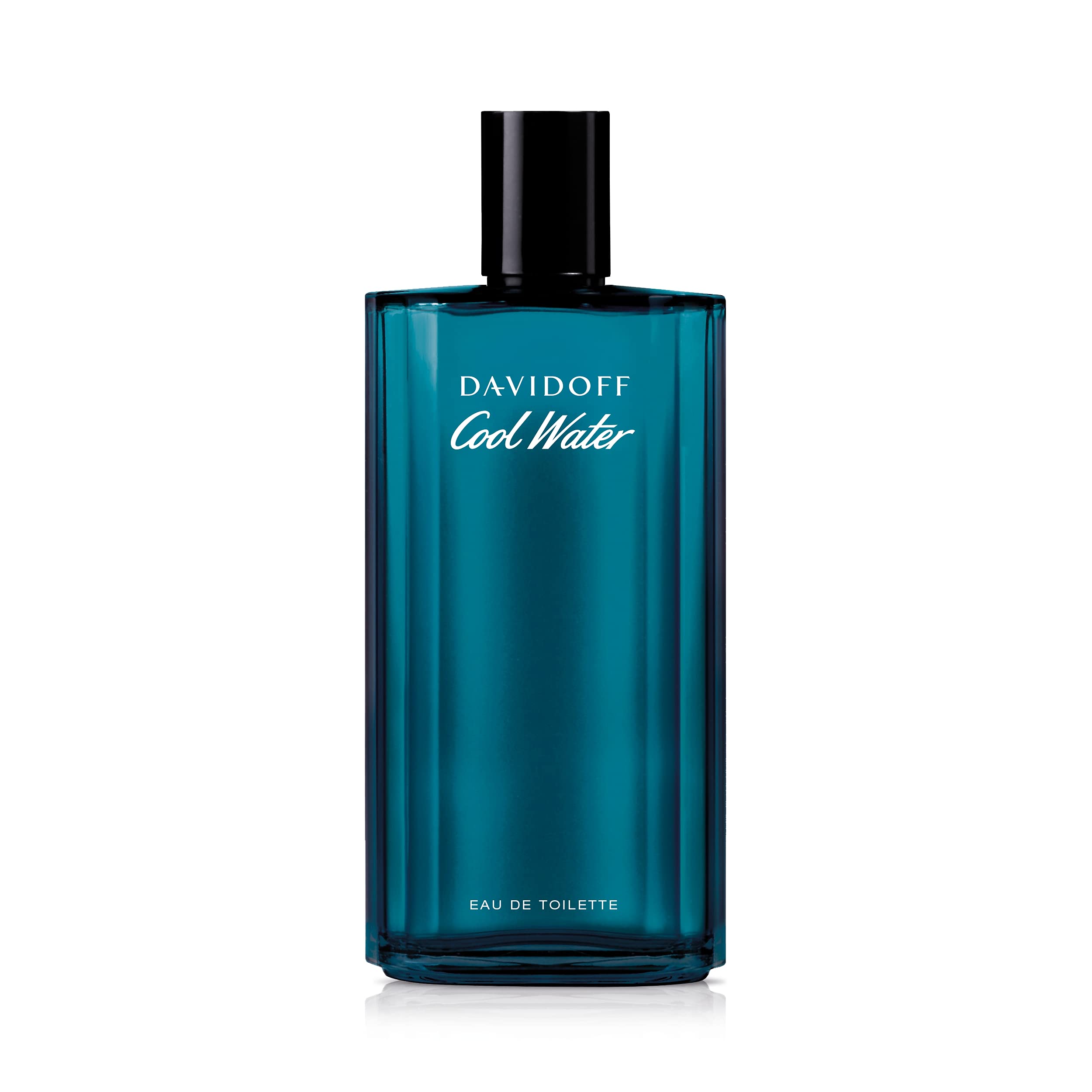 Davidoff Cool Water bottle front view showcases a classic, fresh design for daily wear.