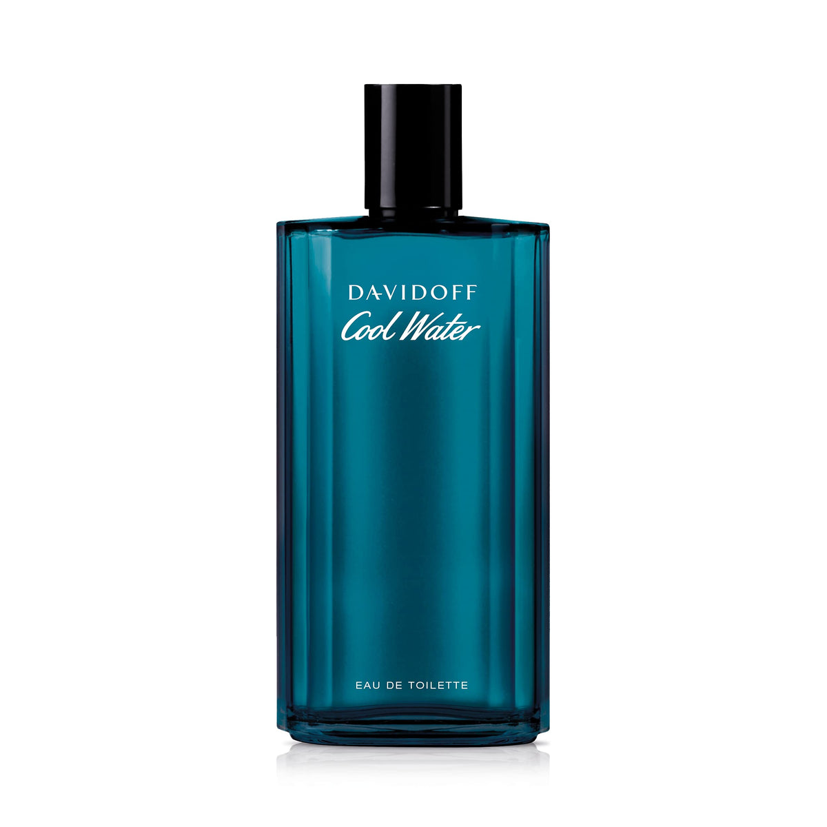Davidoff Cool Water bottle front view showcases a classic, fresh design for daily wear.
