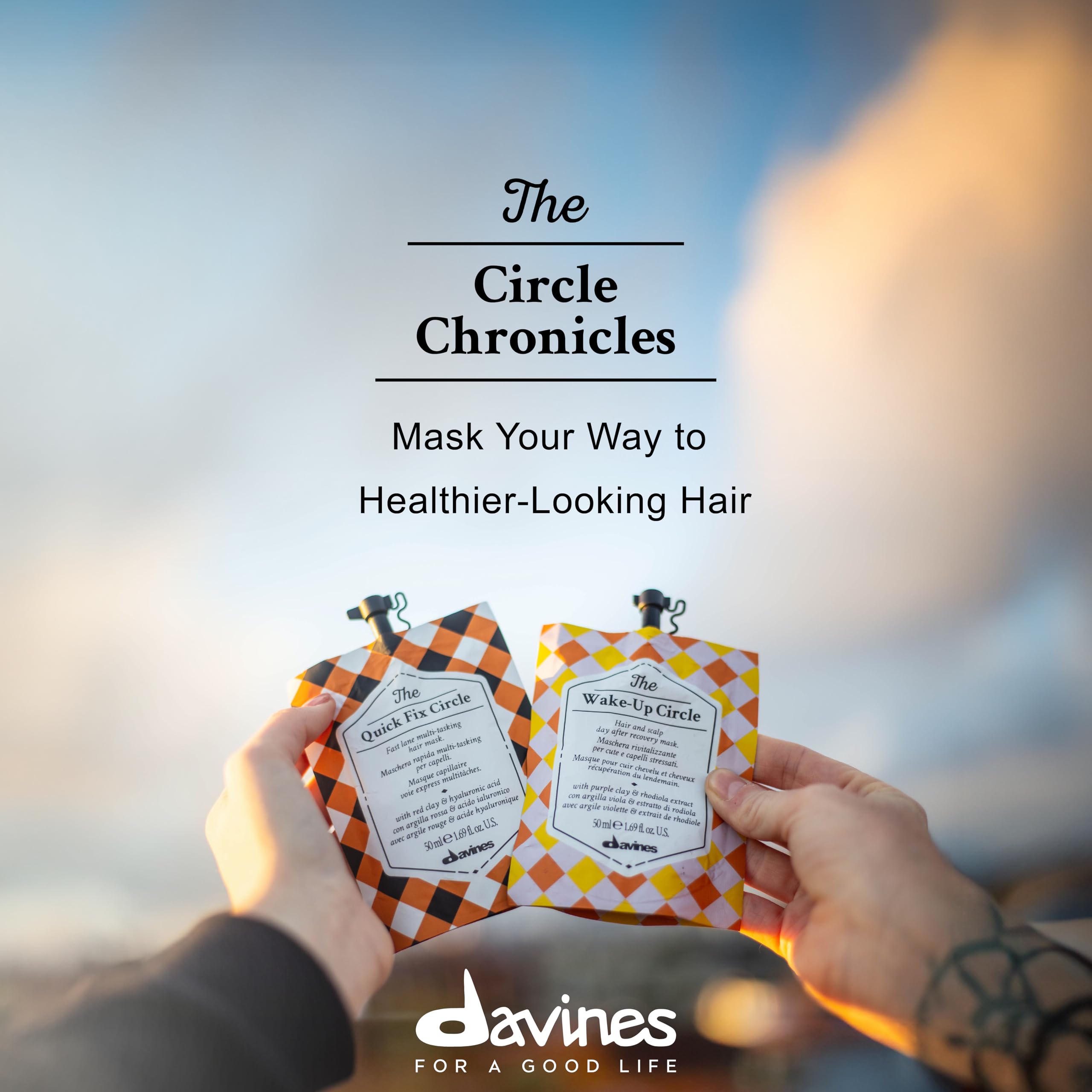 Davines Círculo Renacimiento, ingredientes babassu, nutre y desenreda suavemente.