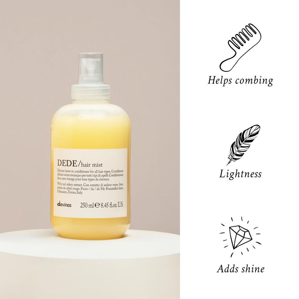 Weightless formula absorbs quickly into hair strands.