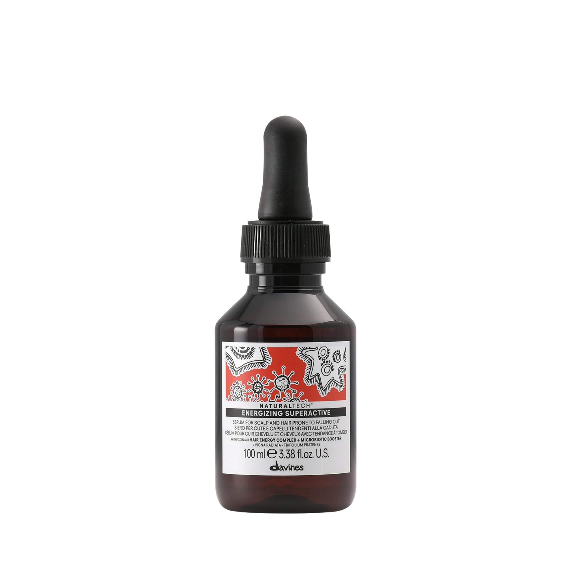 Davines Energizing Superactive Serum bottle for thinning hair support.
