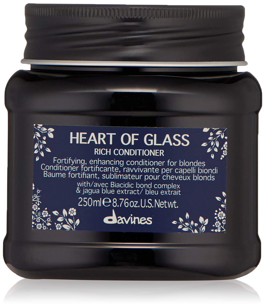 Davines Heart of Glass Rich Conditioner bottle highlights blonde care and shine