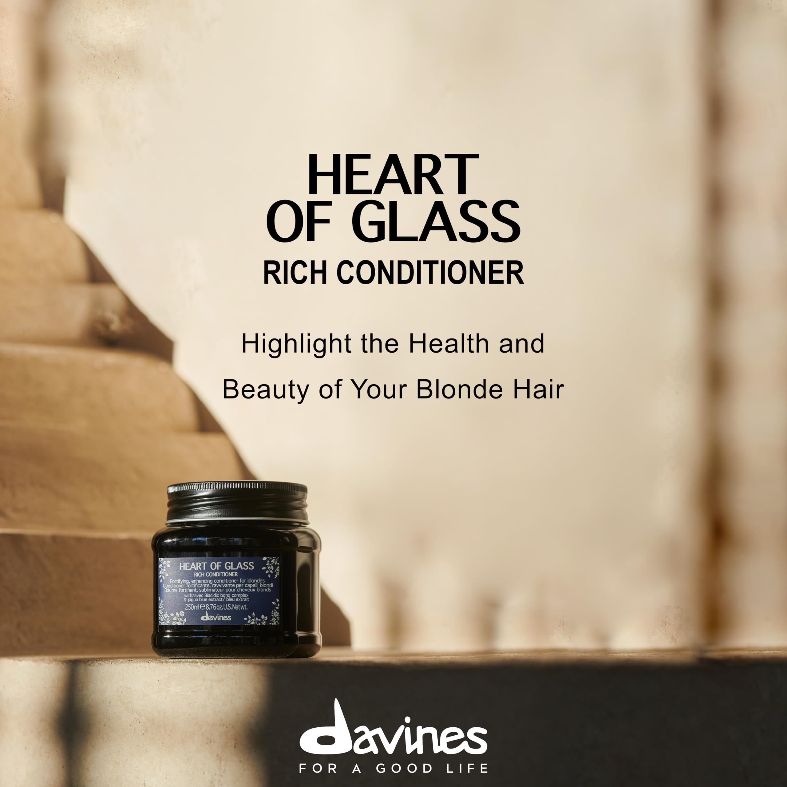 Packaging for Davines conditioner emphasizes post-consumer recycled plastic