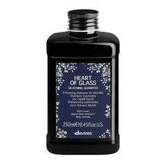 Davines Heart of Glass bottle highlights nourishing hydration for blonde hair.