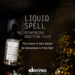 Davines Liquid Spell liquid-foam demonstrates volumizing transition.