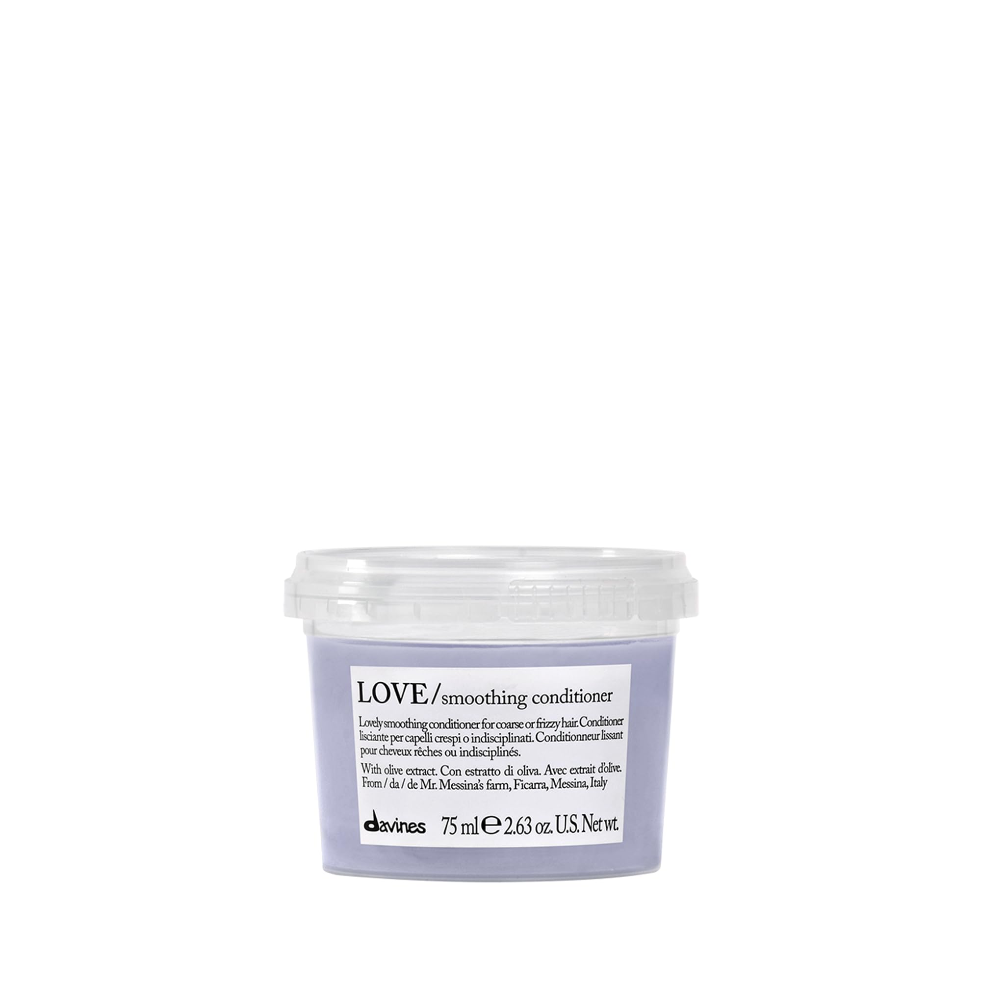 Davines LOVE Acondicionador en envase, cabello más manejable tras la aplicación.