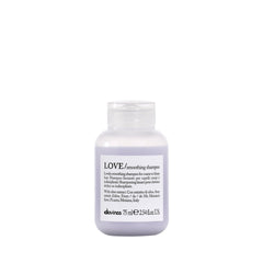 Davines LOVE champú alisante, botella de viaje, limpieza suave para cabello encrespado