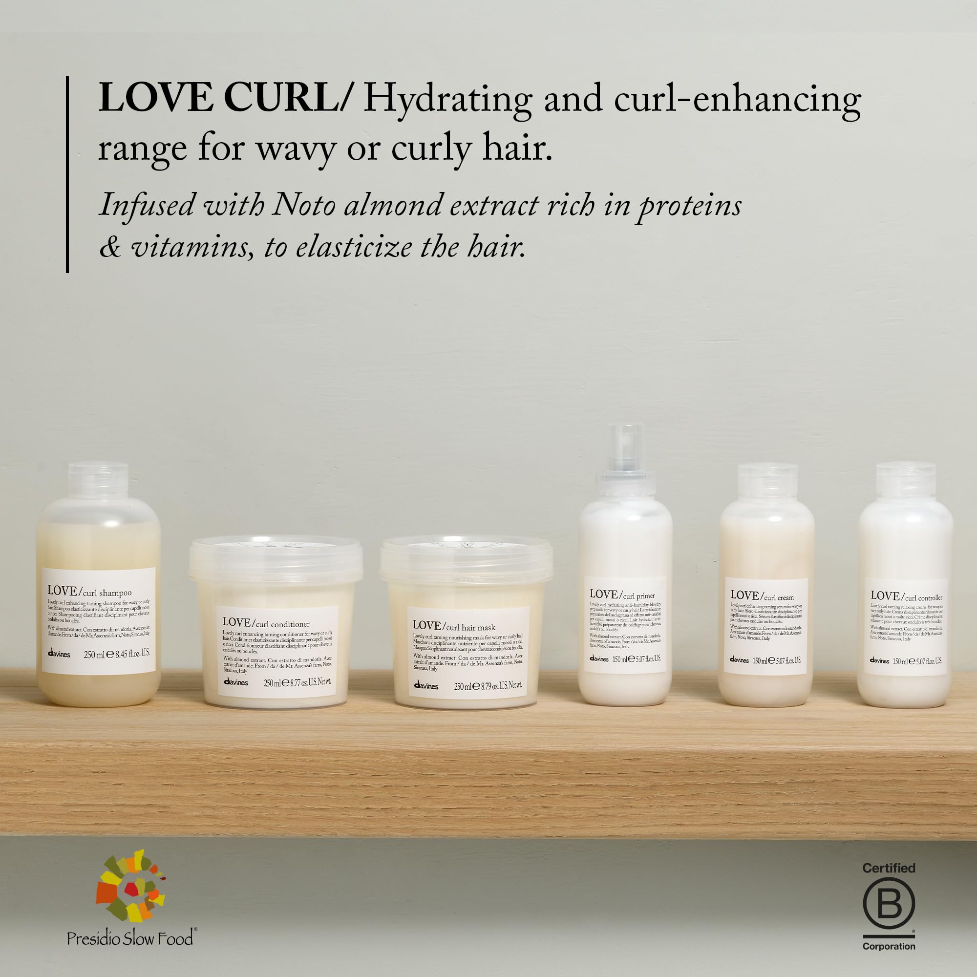 Davines Love Curl Mask comb-through detangles thick unruly hair.