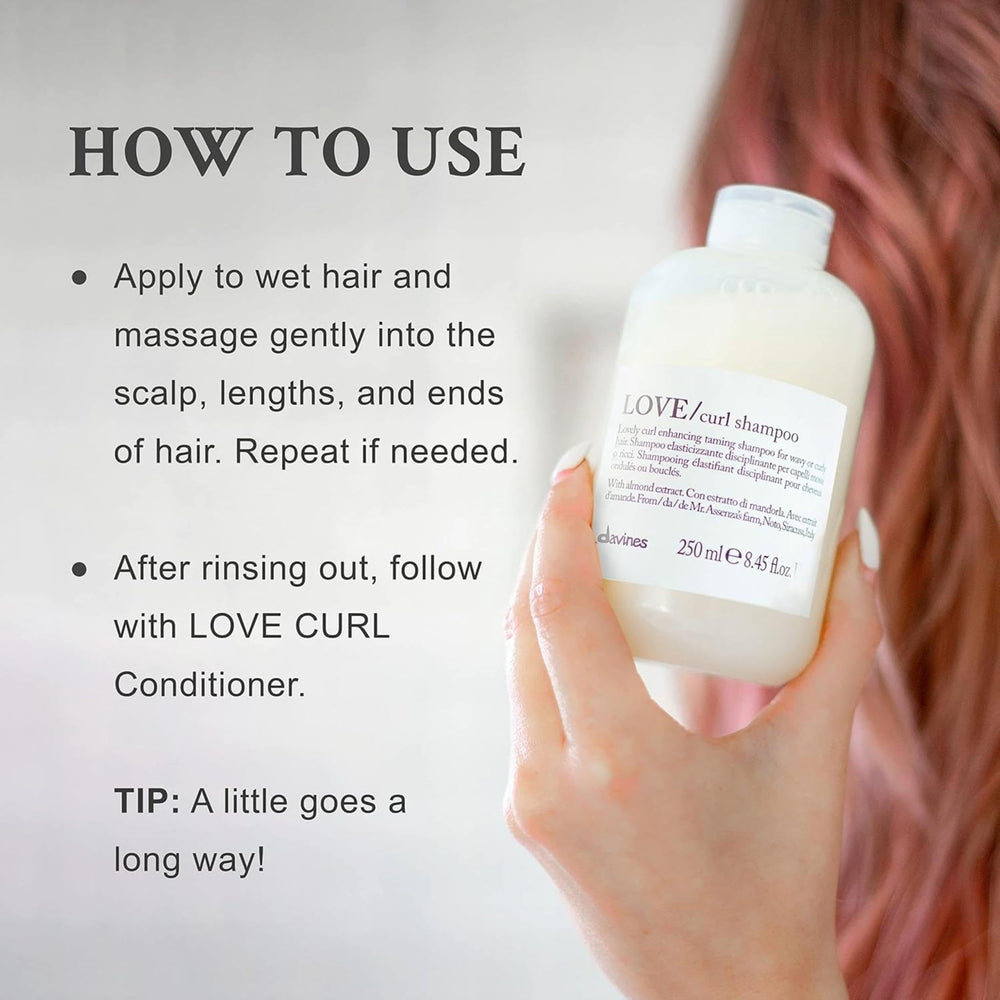 Davines Love Curl Shampoo: espuma cremosa para rizos sin apelmazar.