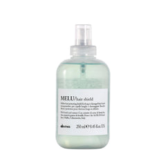 Davines MELU Hair Shield bottle closeup showing heat protection barrier