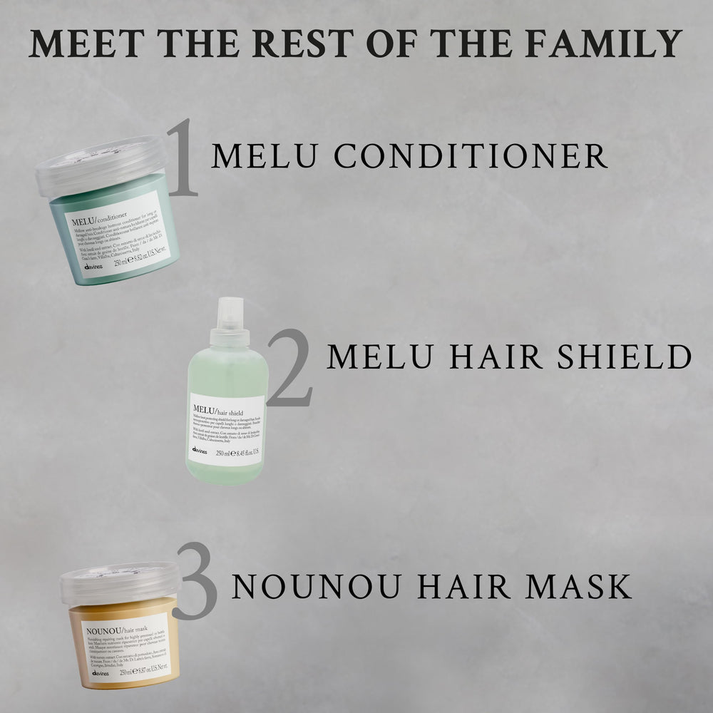 Davines MELU ingredients list reflects a clean, sustainable formula