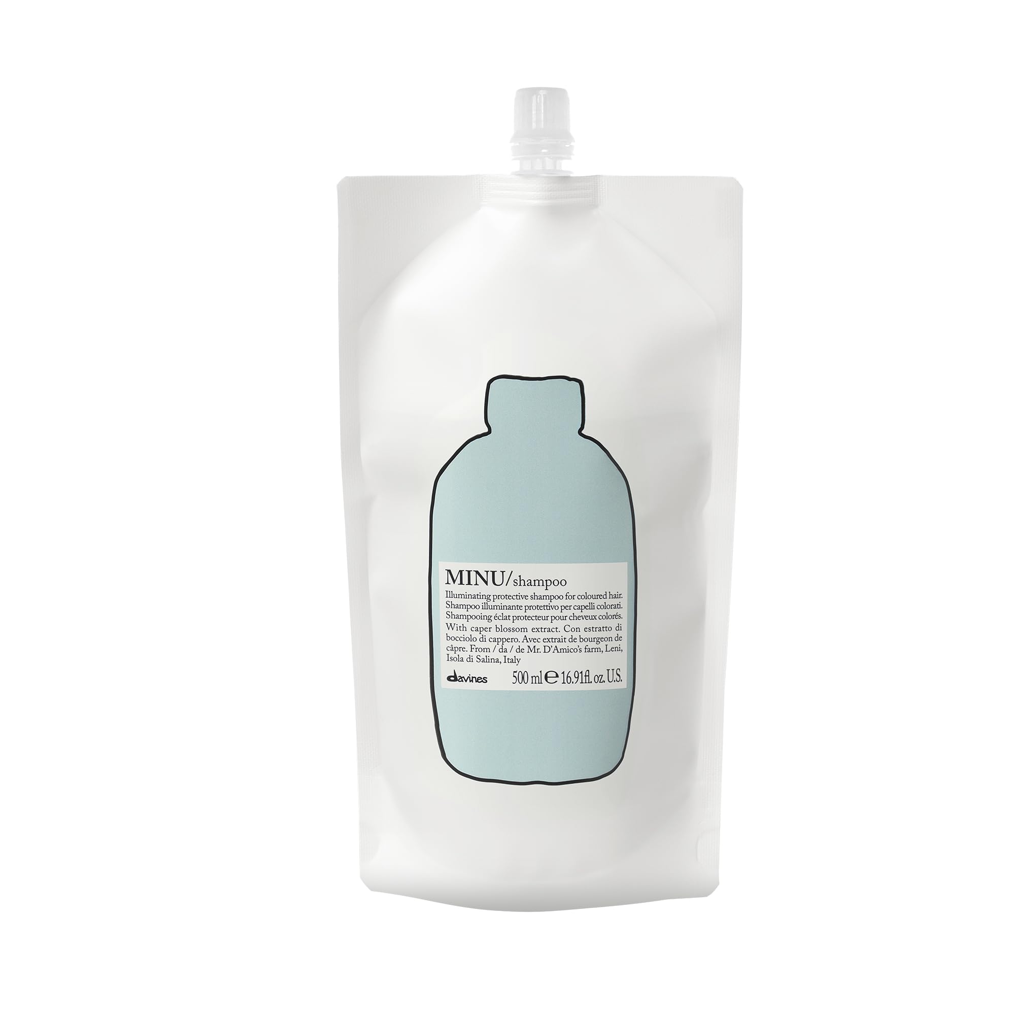 Davines MINU: botella proteccion color, ideal para cabello teñido y brillo sostenido