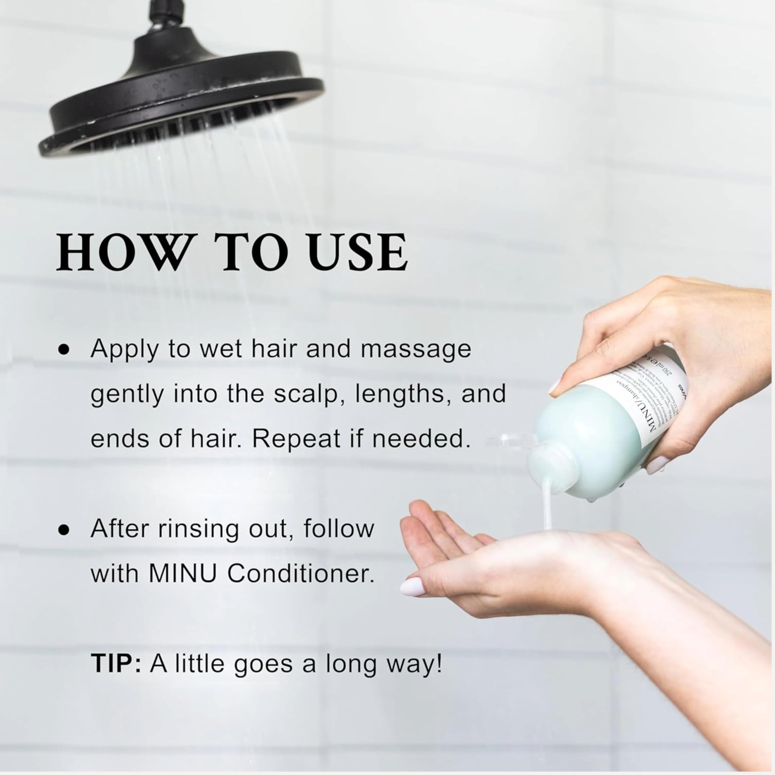Davines MINU application lather shows even distribution on colored hair.