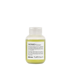 Davines MOMO Champú: botella mini para viaje, hidratación suave para cabello seco.
