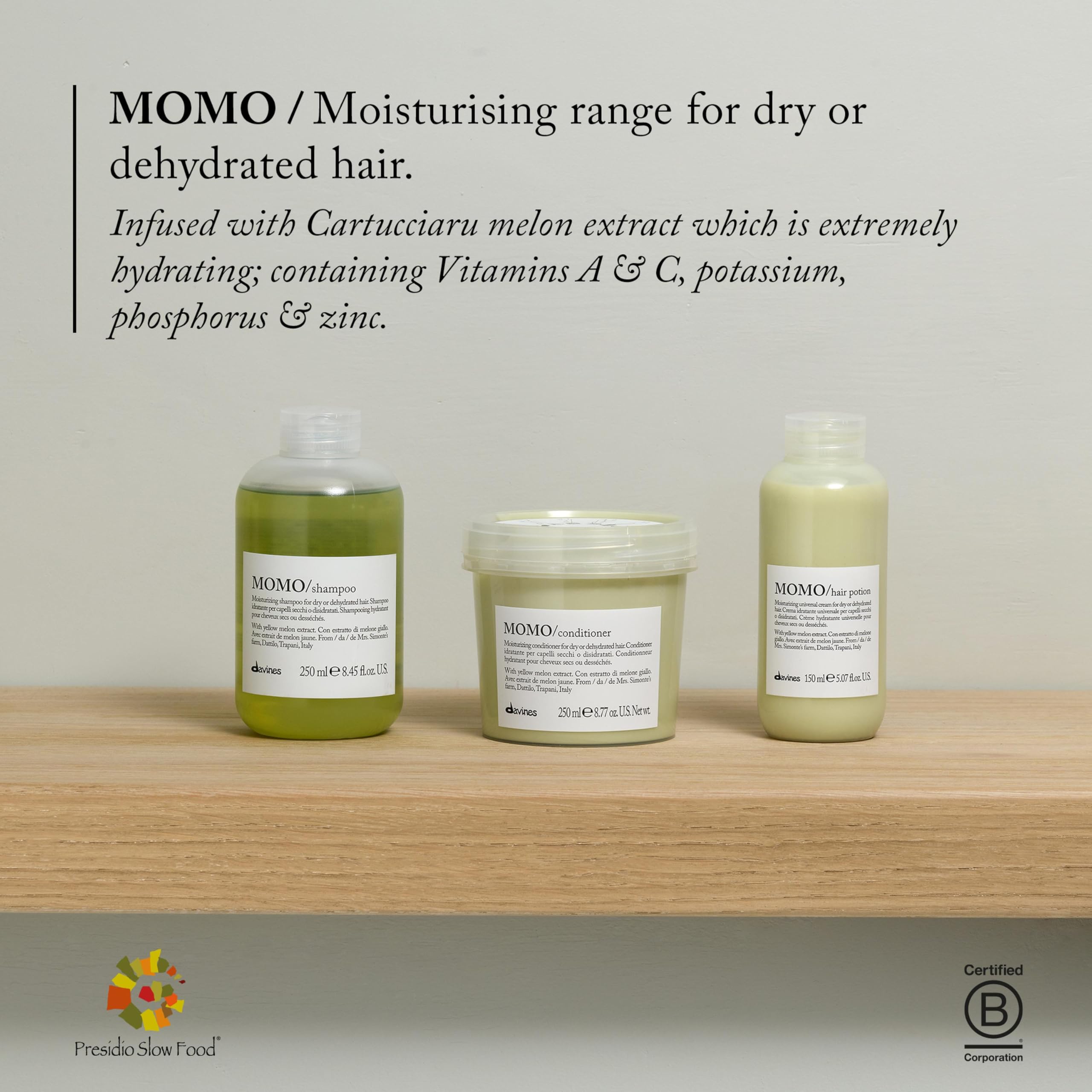 Natural active ingredients suggest gentle cleansing suitable for dry or dehydrated hair