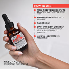 Davines Naturaltech Energizing Superactive serum closeup reveals premium ingredients.