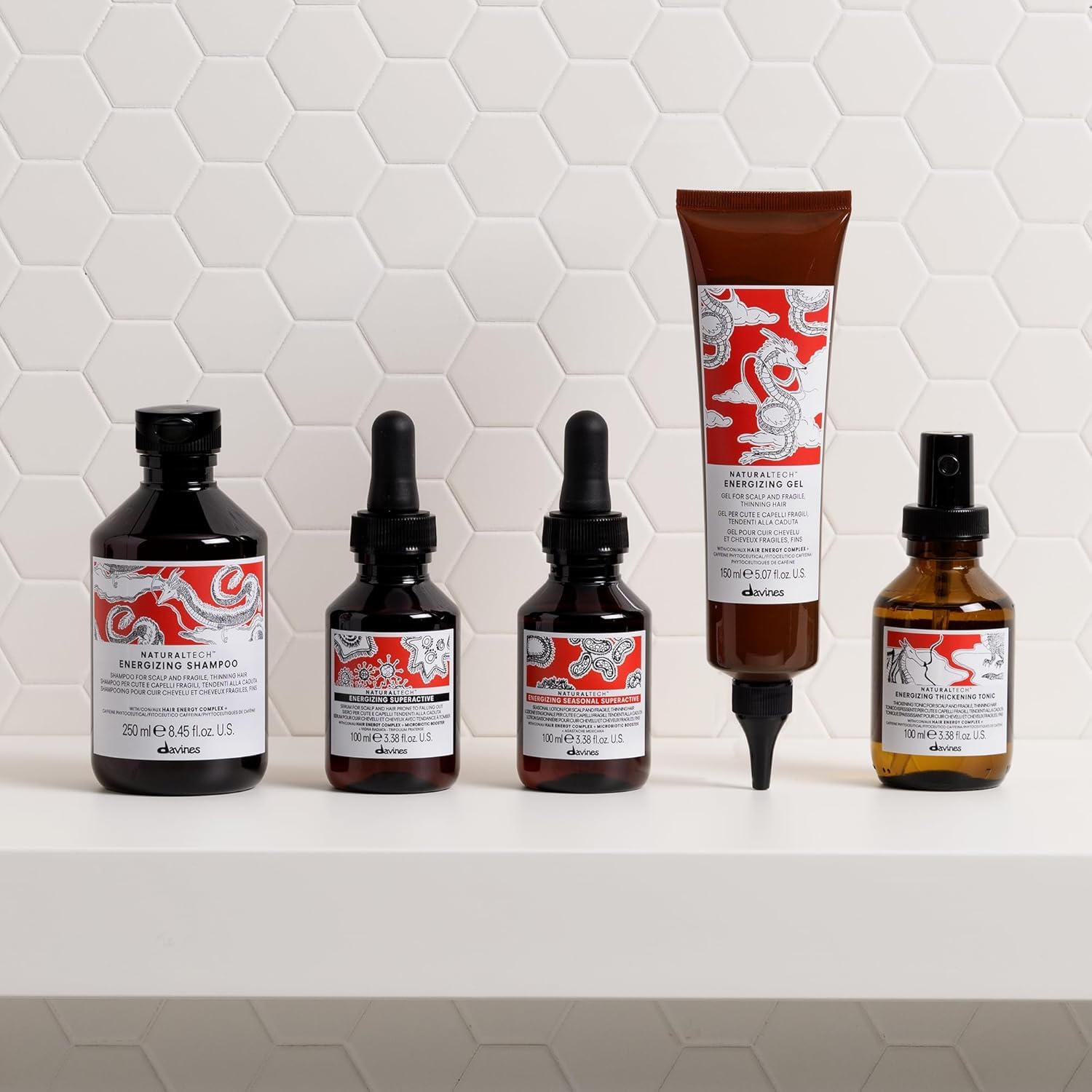 Davines Naturaltech ingredient focus: caffeine droplets, phytoceuticals, and plant extracts