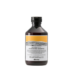 Davines Naturaltech Nourishing Shampoo bottle close-up highlighting hydration for hair health