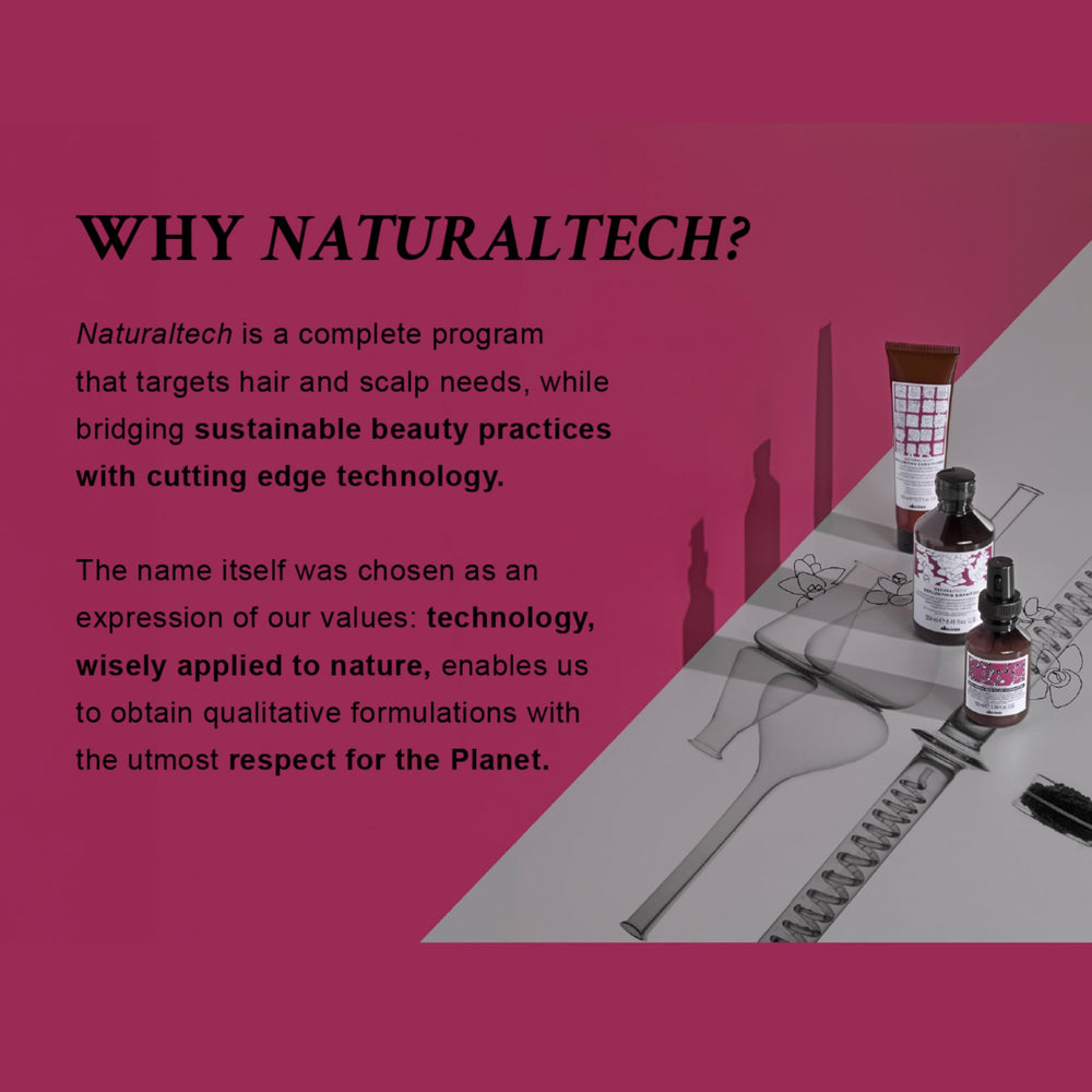 Detangled hair section after using Davines Replumping Conditioner with improved elasticity.