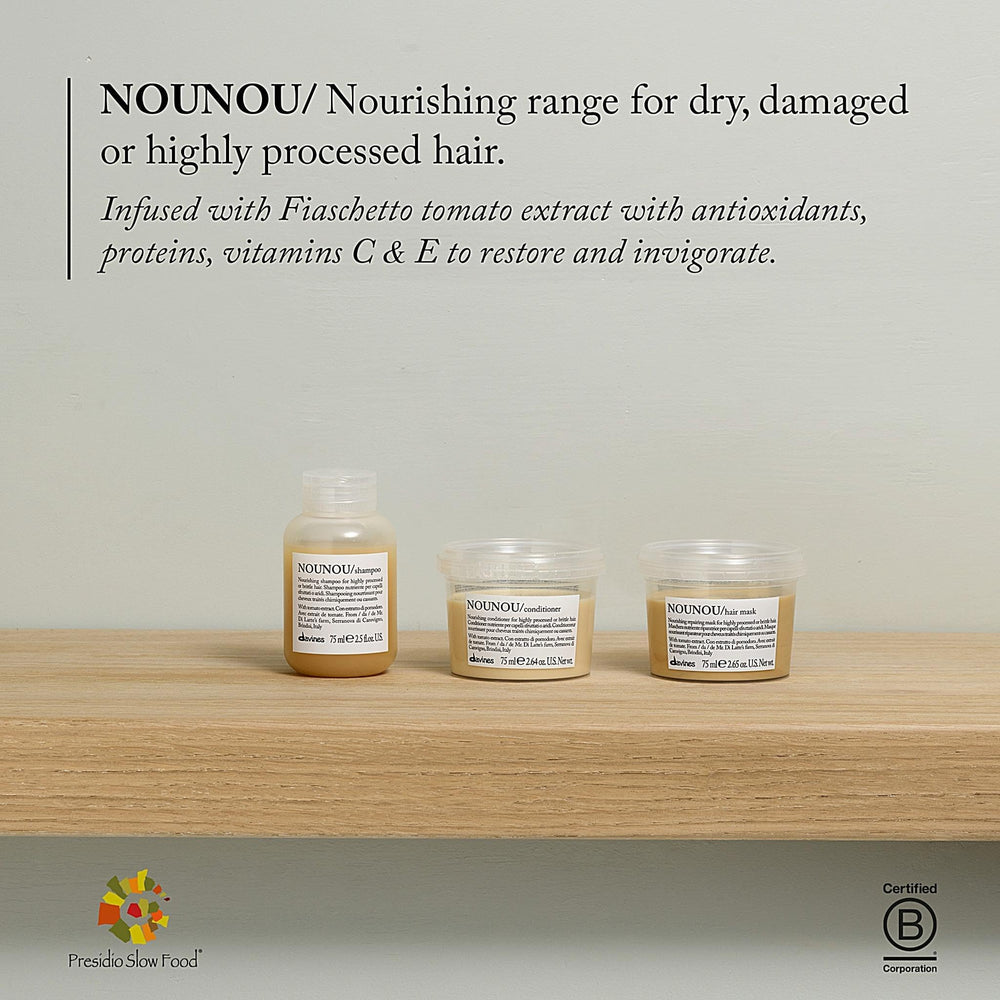 Davines NOUNOU Champú para cabello dañado con nutrición suave