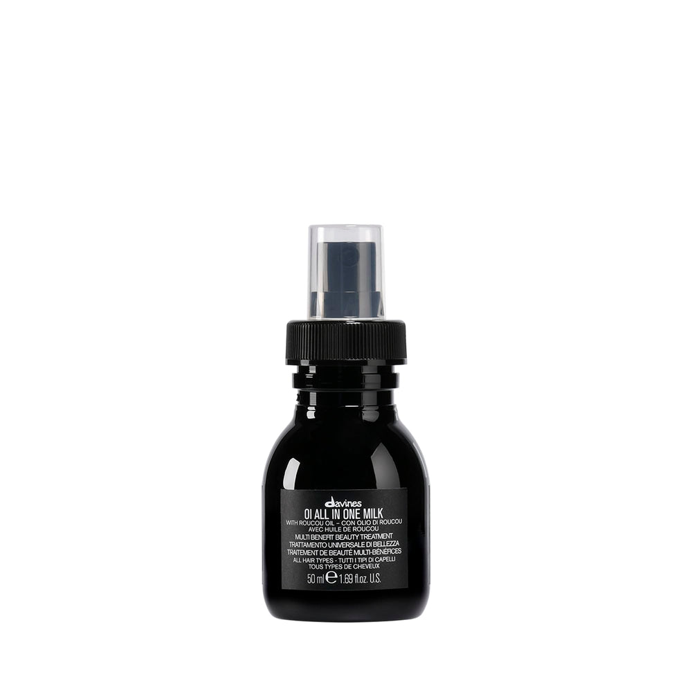 Davines OI All In One Milk bottle front view for detangling and shine