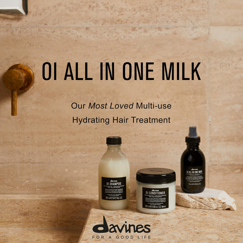 Davines OI All-In-One Milk provides soft, frizz-resistant hair with every use.