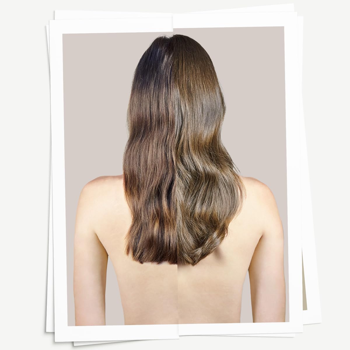 Close-up on smooth, detangled hair using Davines OI Liquid Luster.