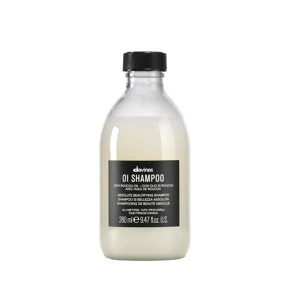 Davines OI Shampoo bottle ready for daily cleansing and luminous shine.