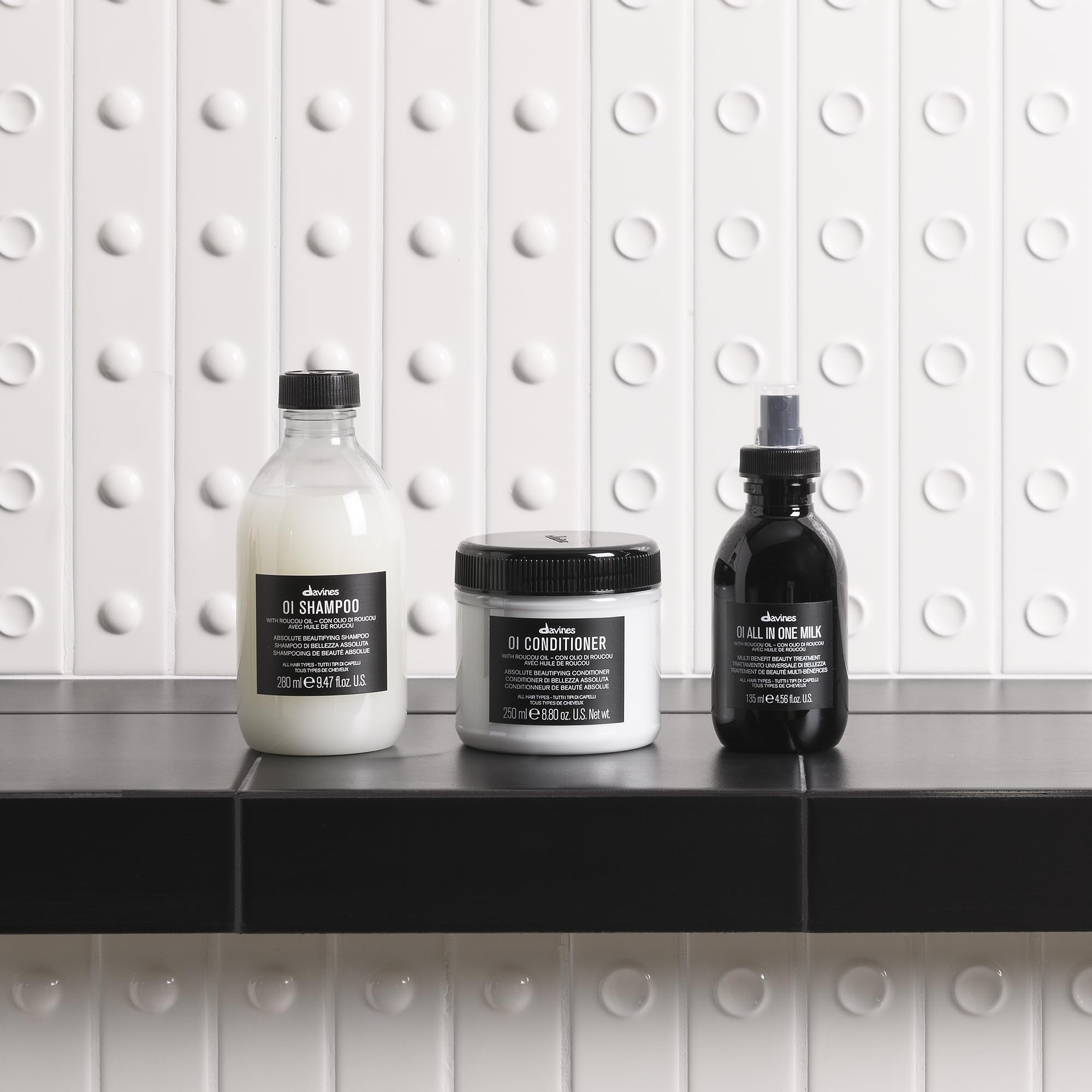 Davines OI Shampoo manufactured in Italy with premium ingredients.