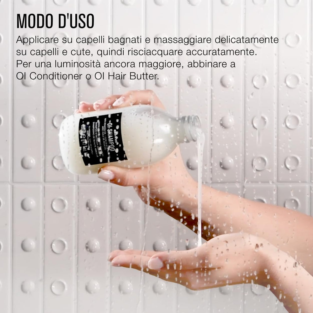 Davines OI Shampoo travel-size bottle for on-the-go routines