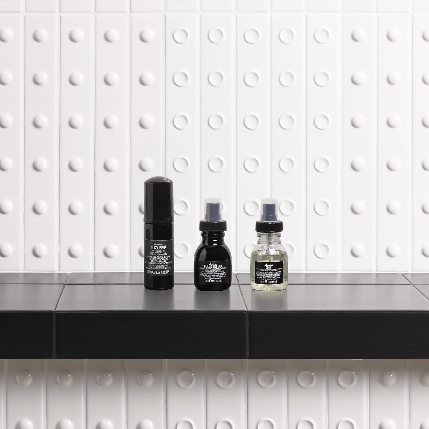 Shiny, silky-looking hair after use with added glow.