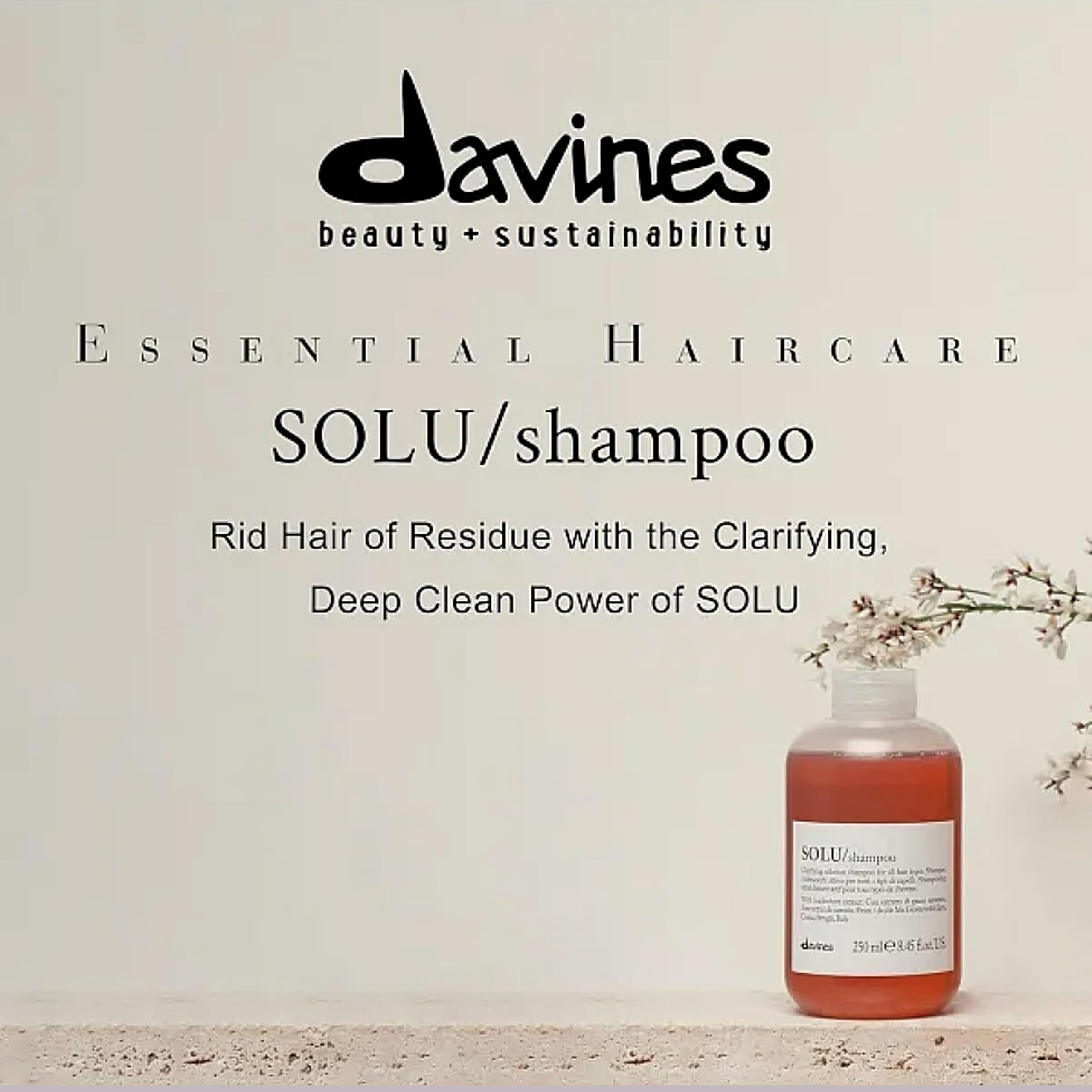 Foamy SOLU lather demonstrates cleansing for heavily styled hair