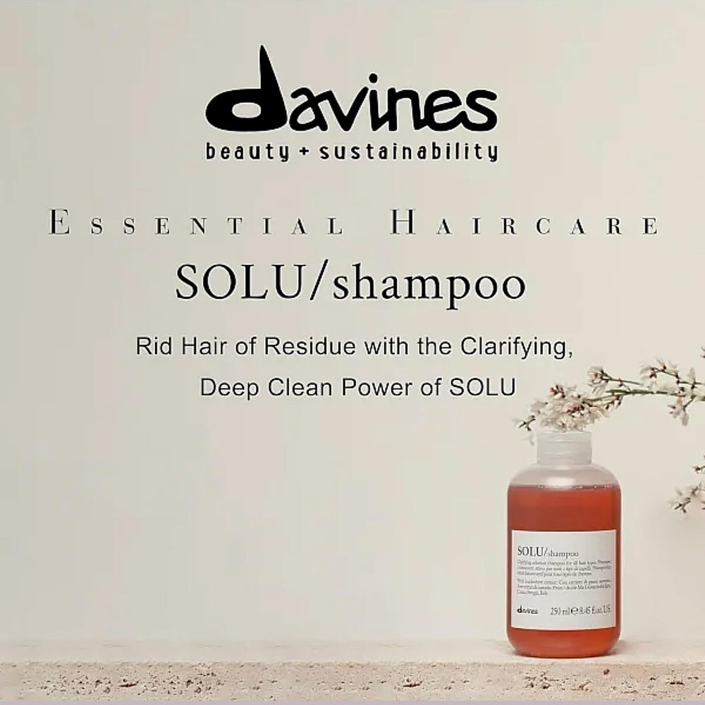 Foamy SOLU lather demonstrates cleansing for heavily styled hair