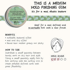 This image shows Davines This Is A Medium Hold Finishing Gum application shaping structured styles