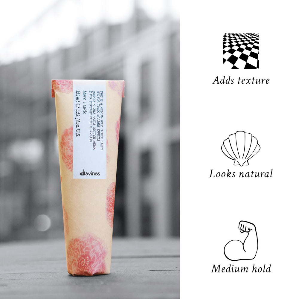 Davines This Is A Medium Hold Pliable Paste natural finish on styled hair
