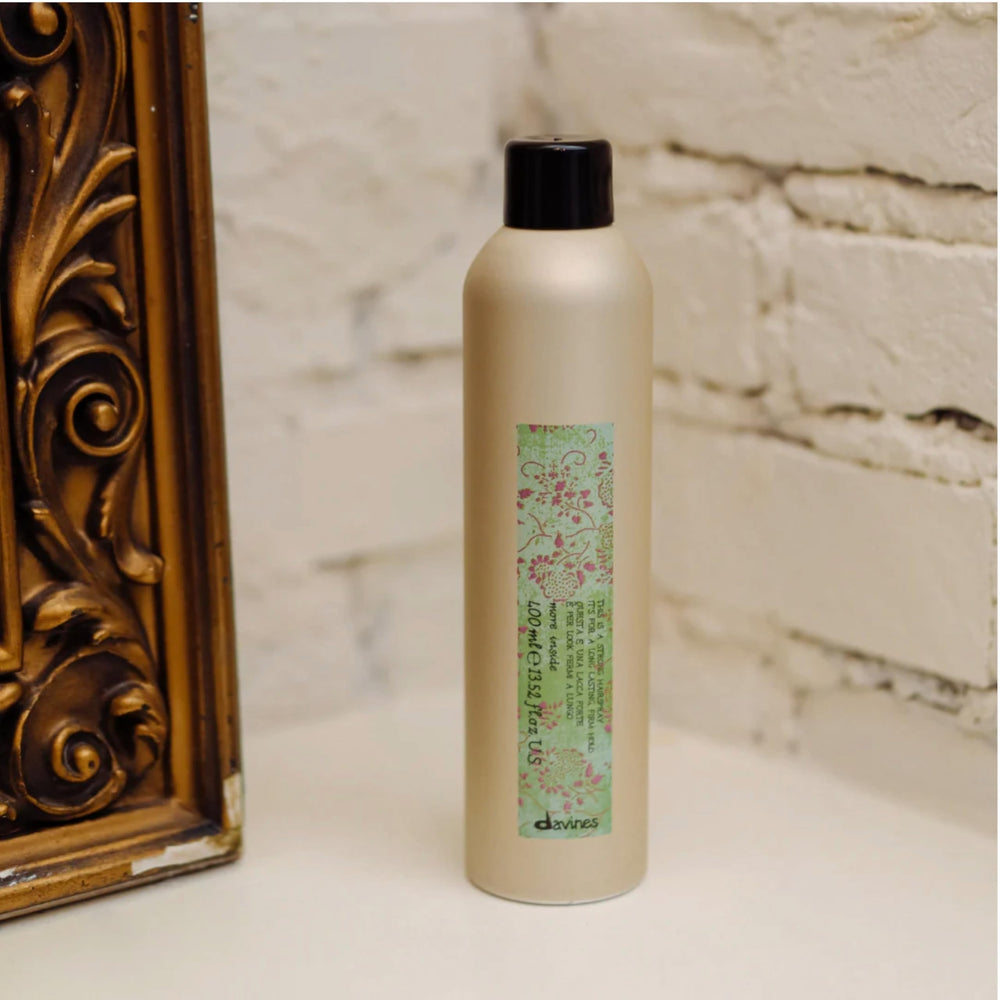 Davines This Is A Strong Hair Spray application demonstrates long-lasting style with light feel.