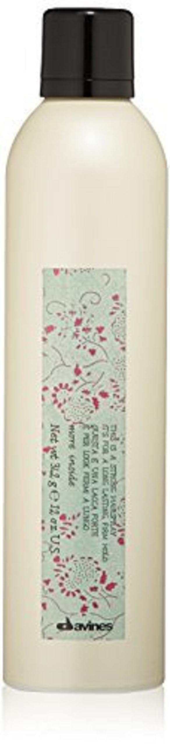 Davines This Is A Strong Hair Spray bottle demonstrates invisible hold for defined styles.