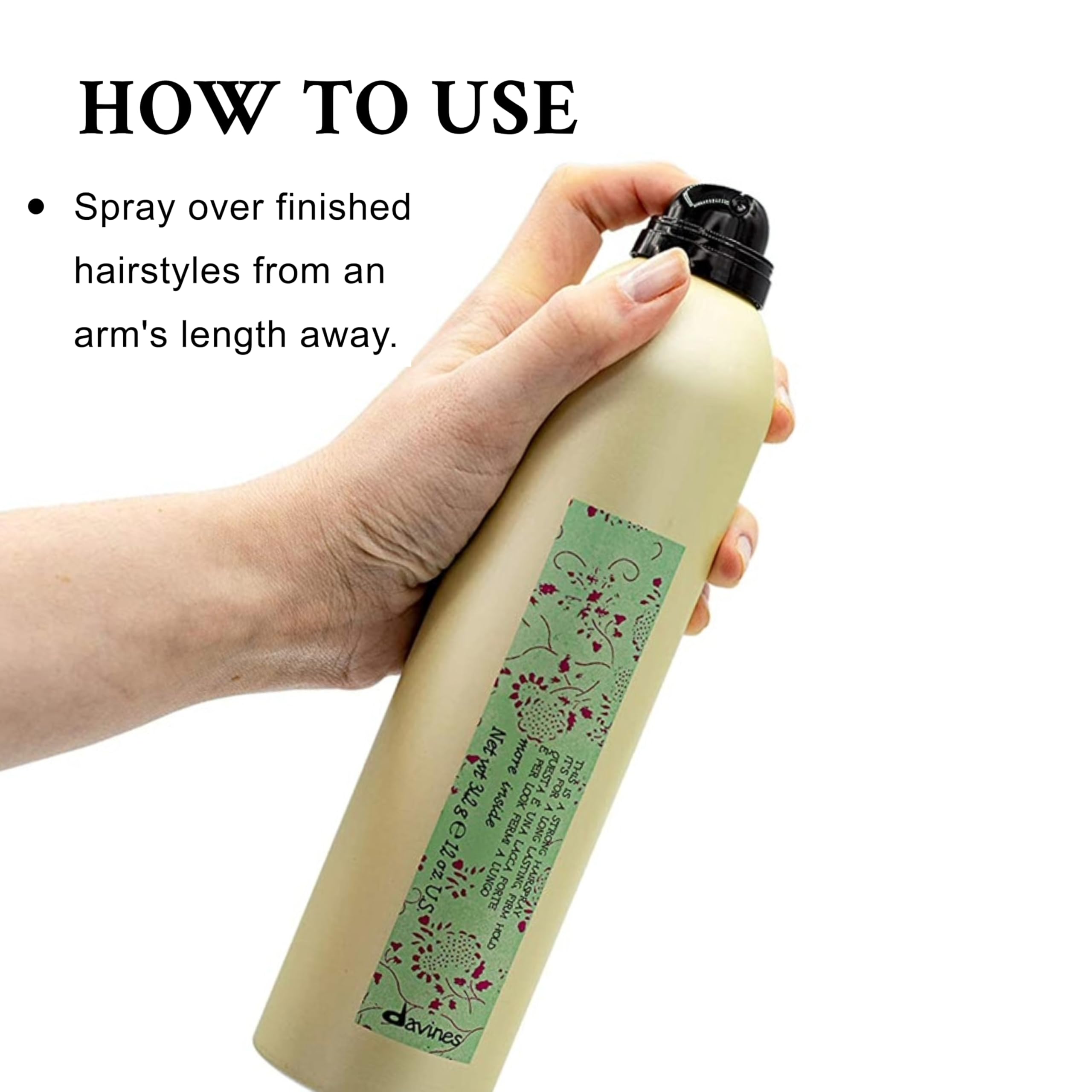 Davines This Is A Strong Hair Spray bottle highlights added shine for a polished finish.