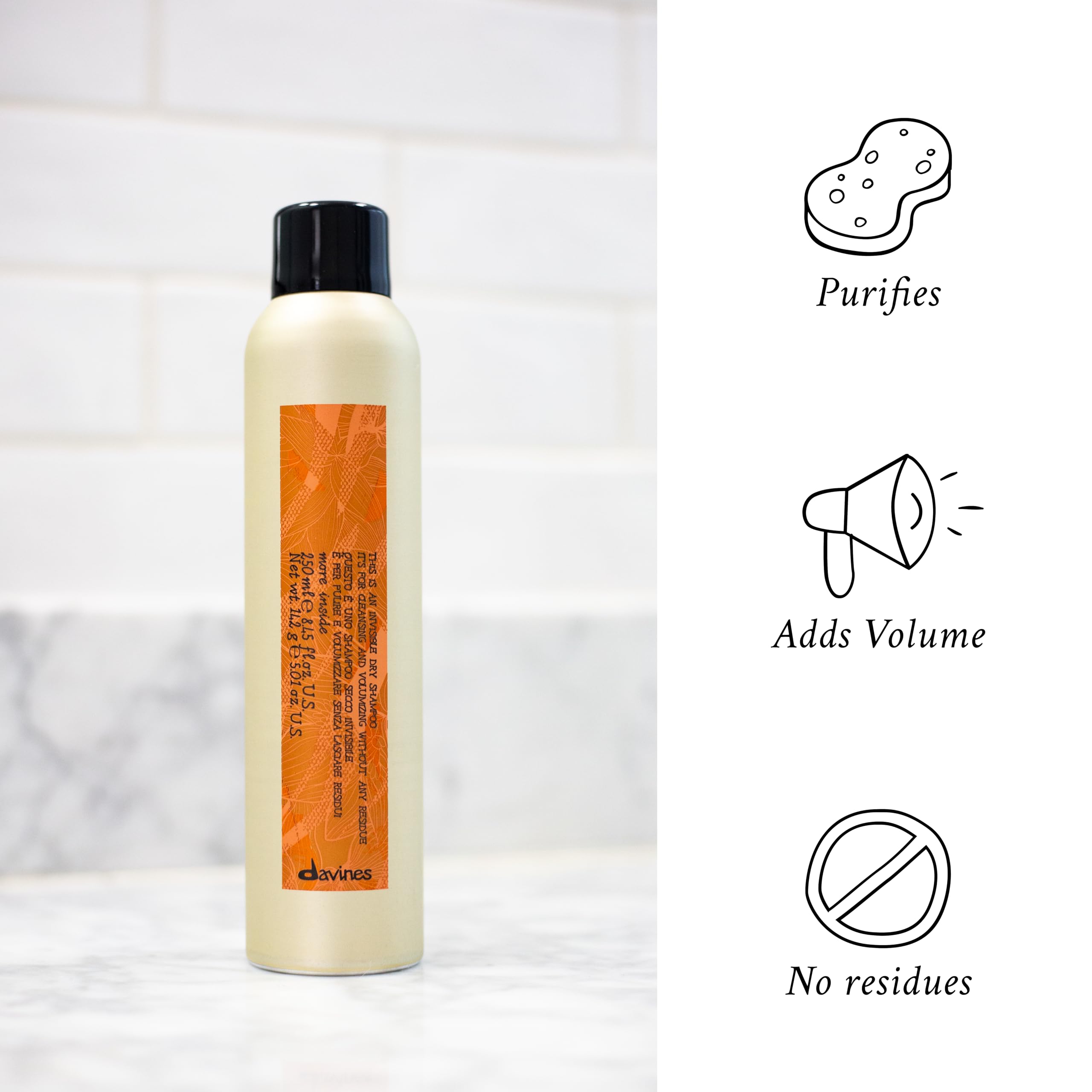 Davines This Is An Invisible Dry Shampoo packaging highlights eco-friendly design