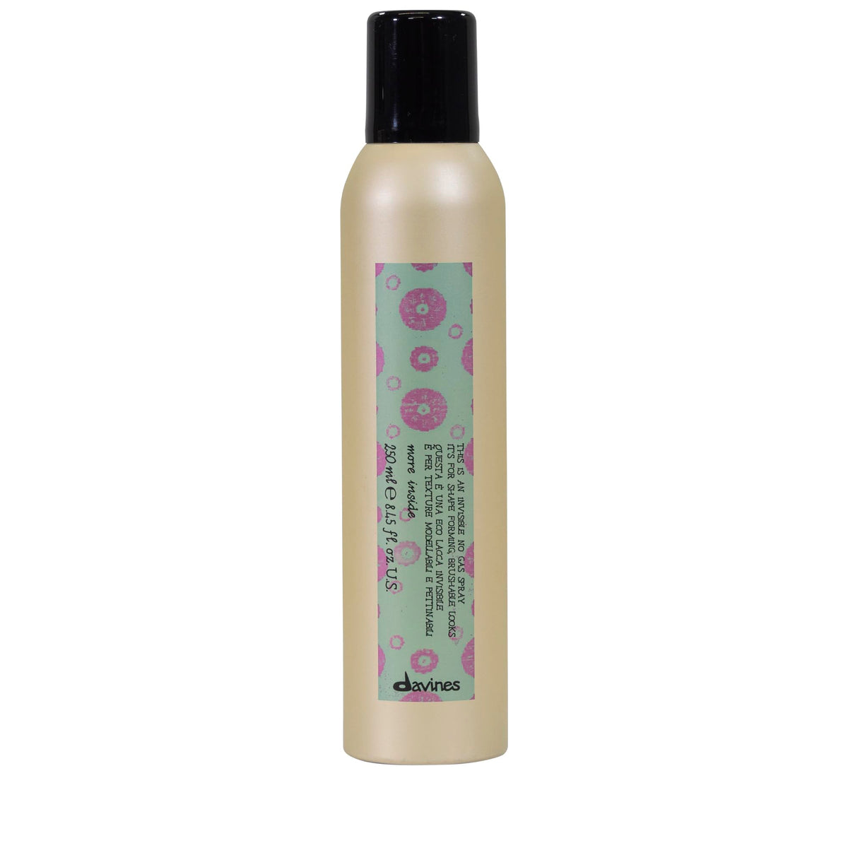 Davines This Is An Invisible No Gas Spray bottle visual highlights a lightweight non-aerosol hold