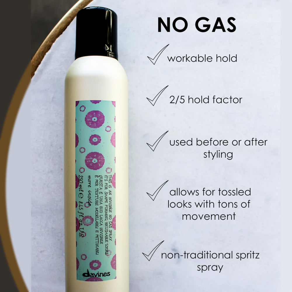 Davines This Is An Invisible No Gas Spray paraben-free formula supports healthy styling