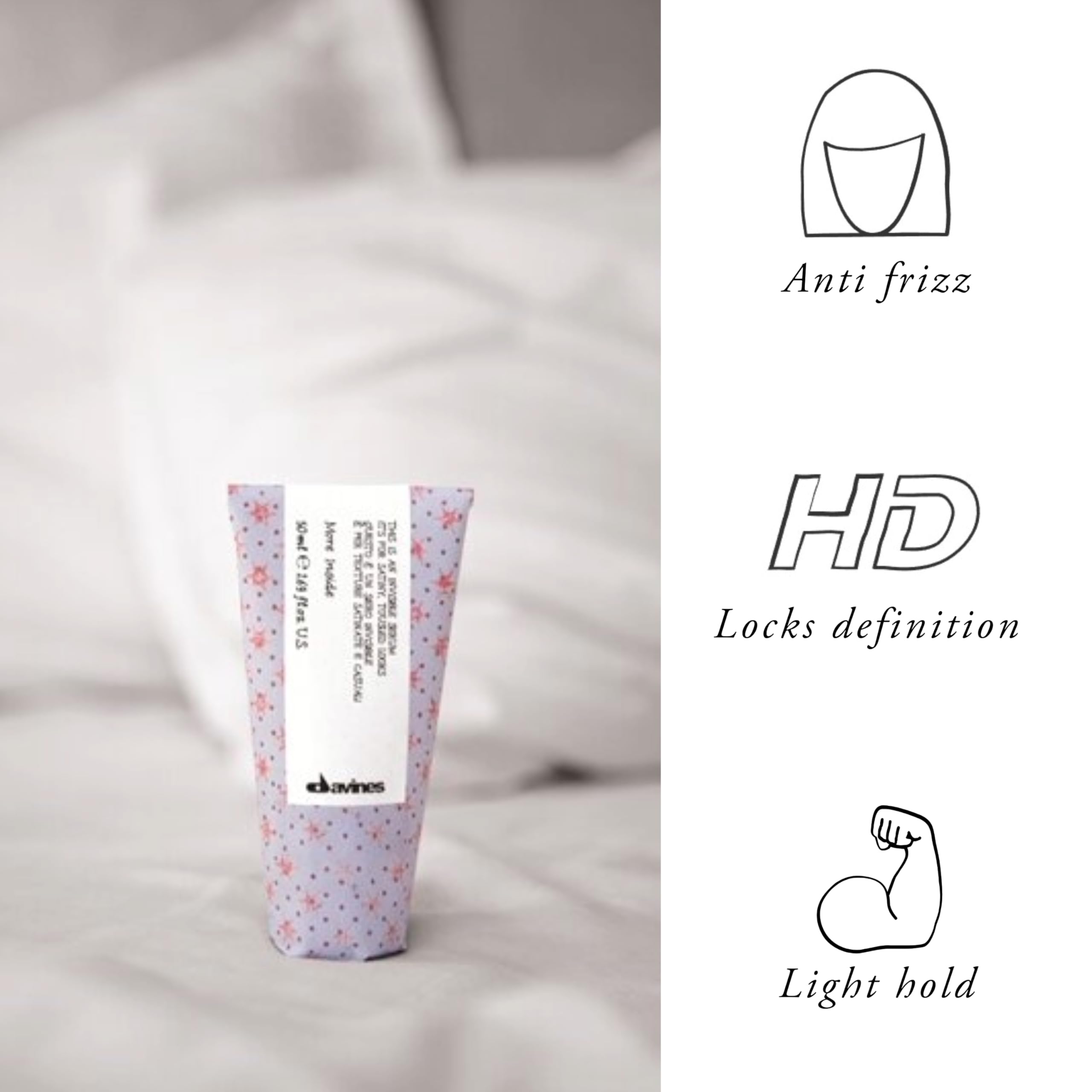 Davines This Is An Invisible Serum hair strands with subtle shine.