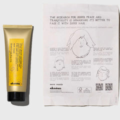 Davines This Is A Relaxing Moisturizing Fluid bottle back label with usage guidance for heat protection