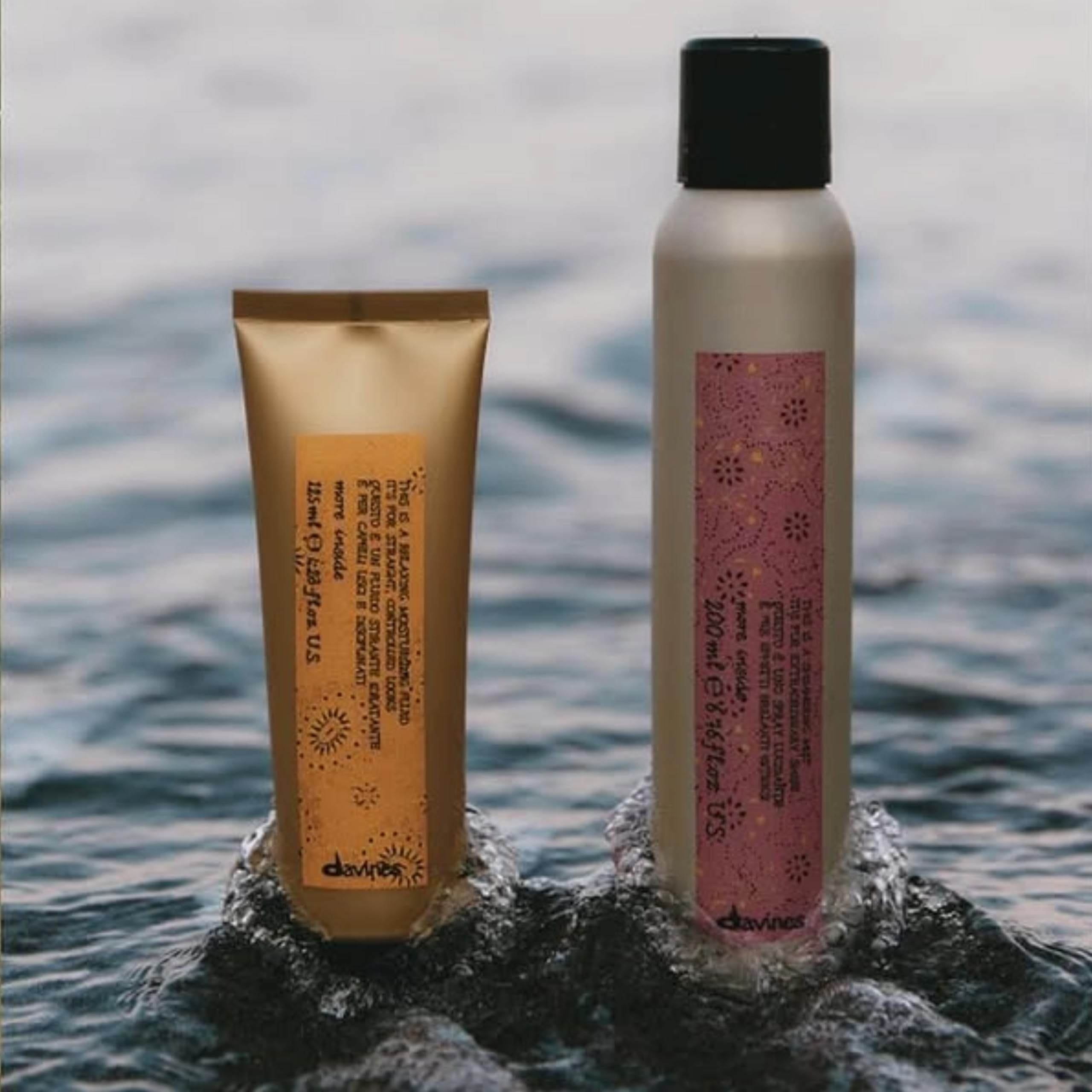 Davines This Is A Relaxing Moisturizing Fluid on straightened hair for added shine