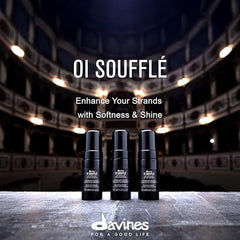 Davines OI Soufflé bottle cap close-up highlighting easy dispensing