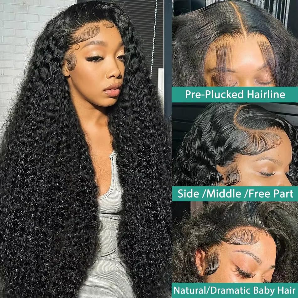 DaXunDi 13x6 large lace area supports middle or side parting.