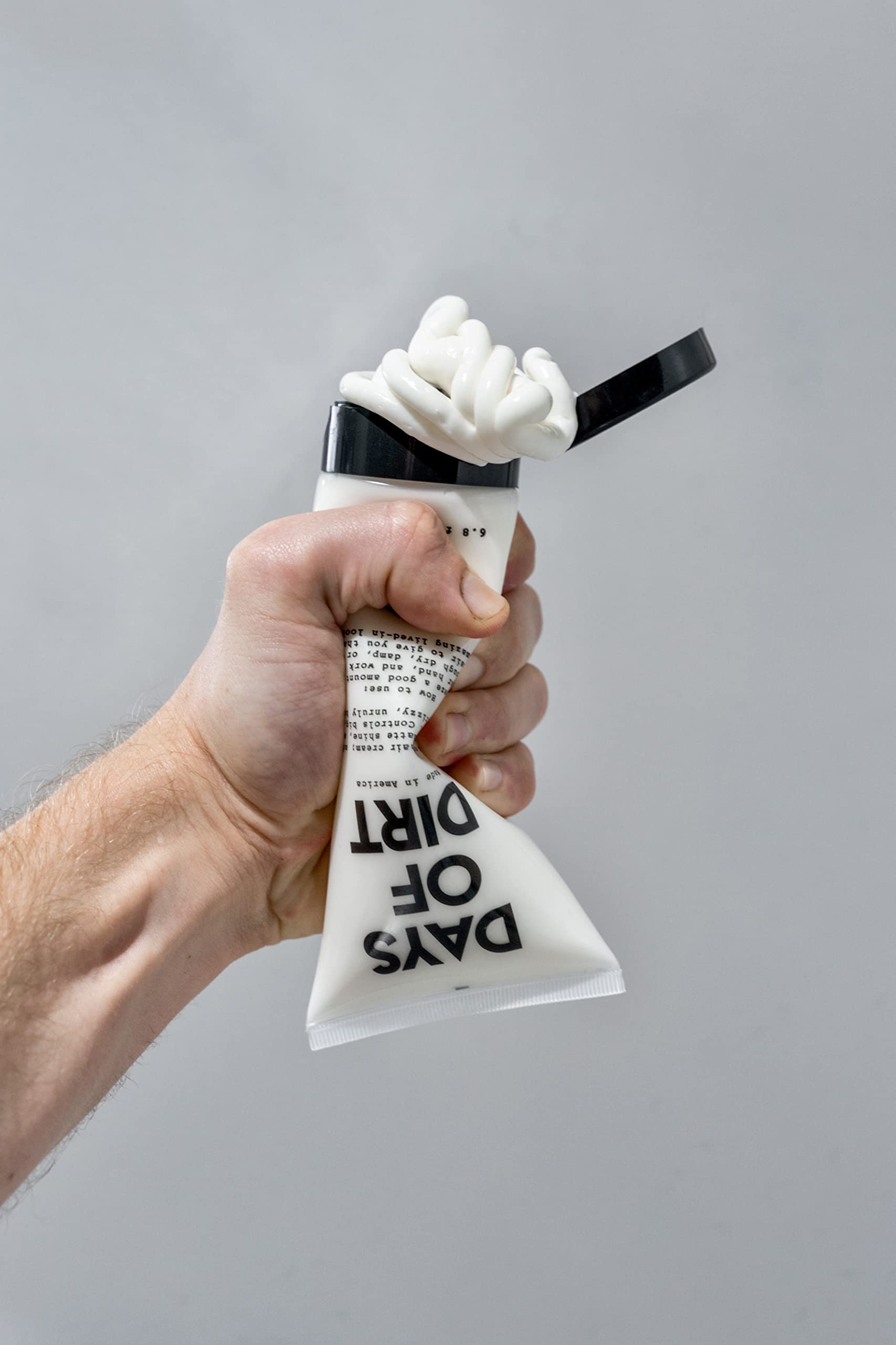 Days of Dirt packaging travel-friendly tube for on-the-go styling