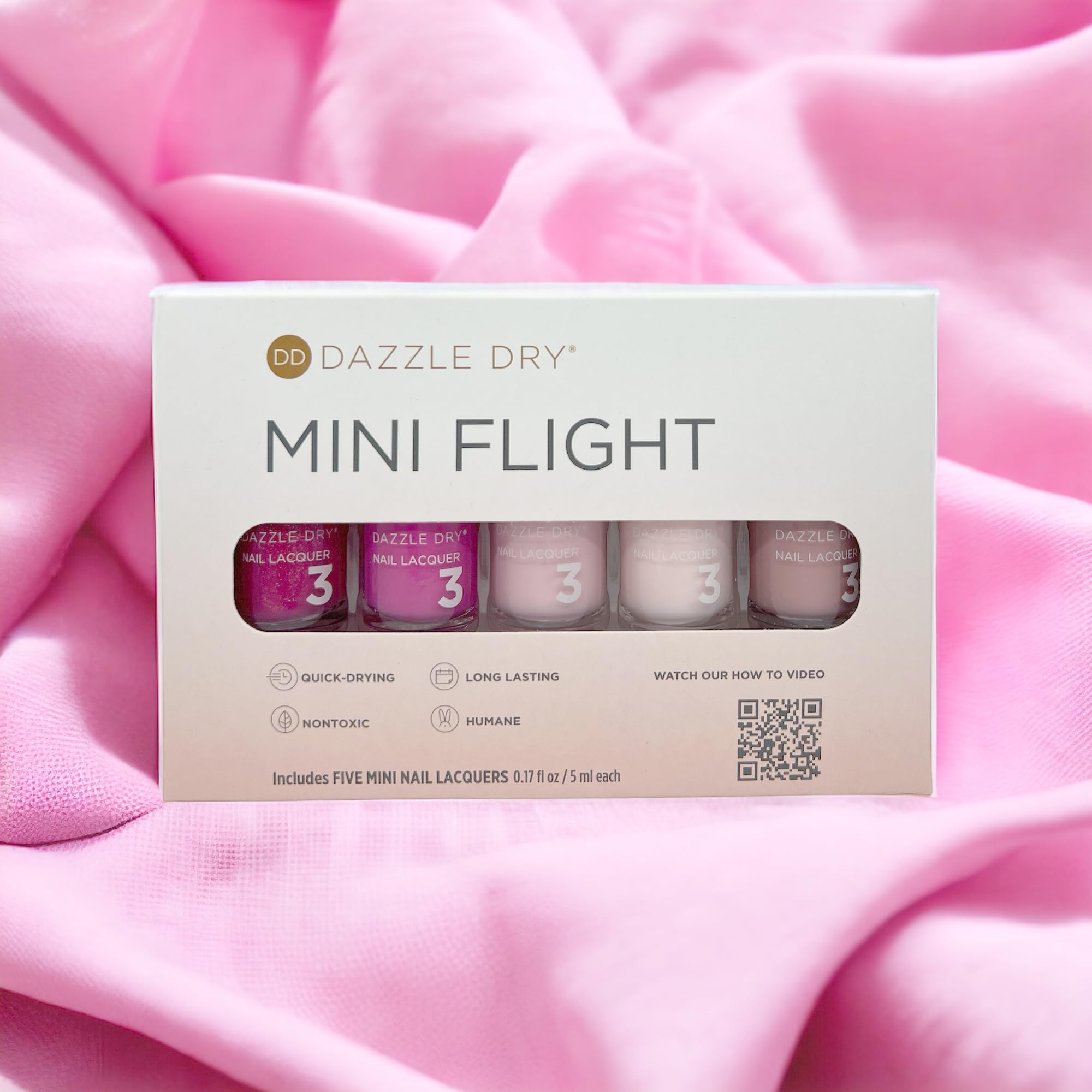Dazzle Dry Strawberry Macaron semi-sheer pink with lavender undertones.