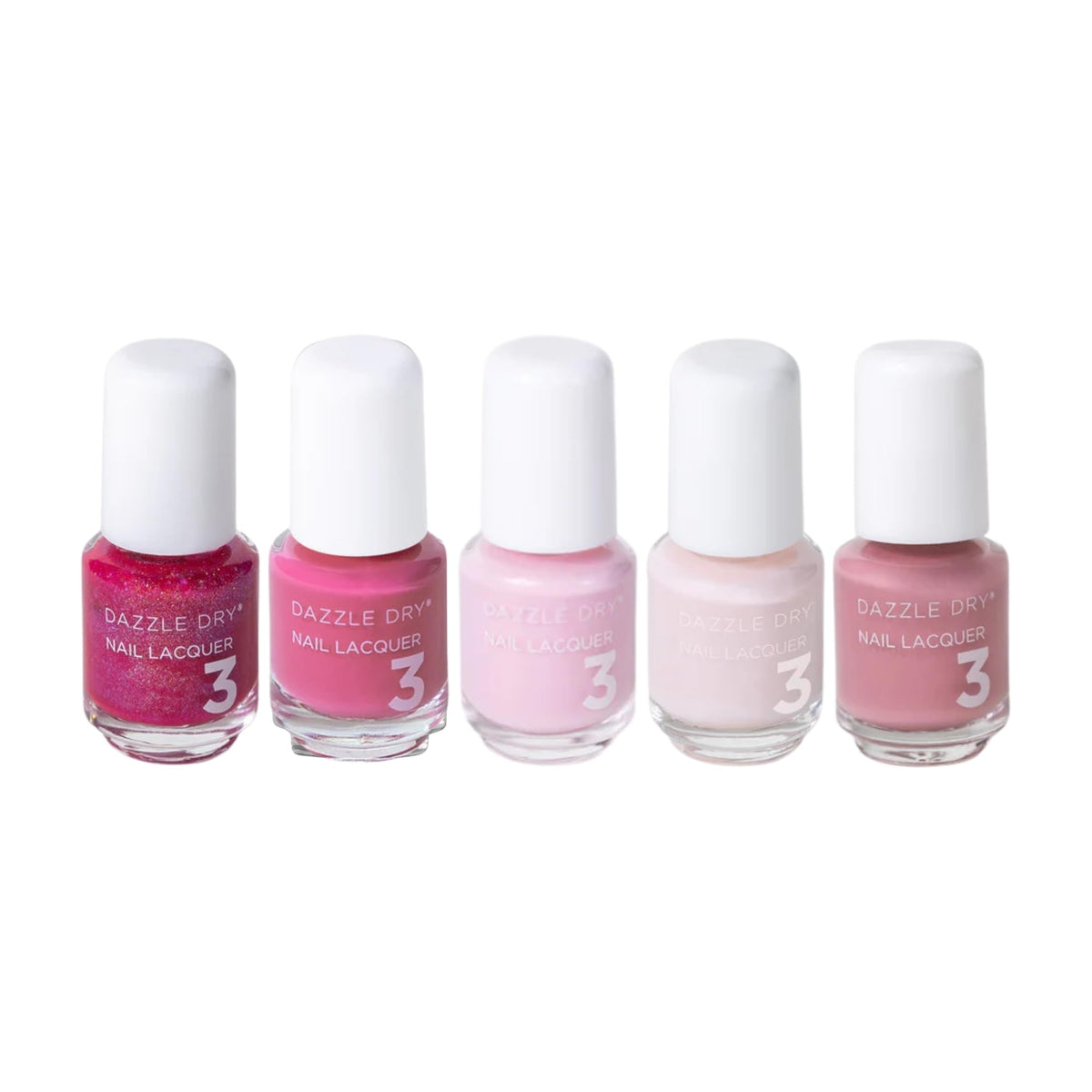 Dazzle Dry Tiger Lily pink shimmer lacquer for statement nails.