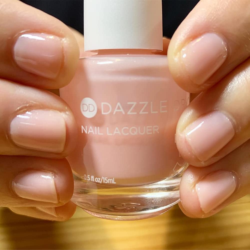 Dazzle Dry Top Coat bottle adding shine and protection to Livin' La Vida Yoga